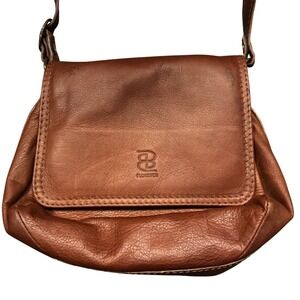 Firenze Italia Soft Brown Leather Crossbody Bag | Made in Italy | Adjustable